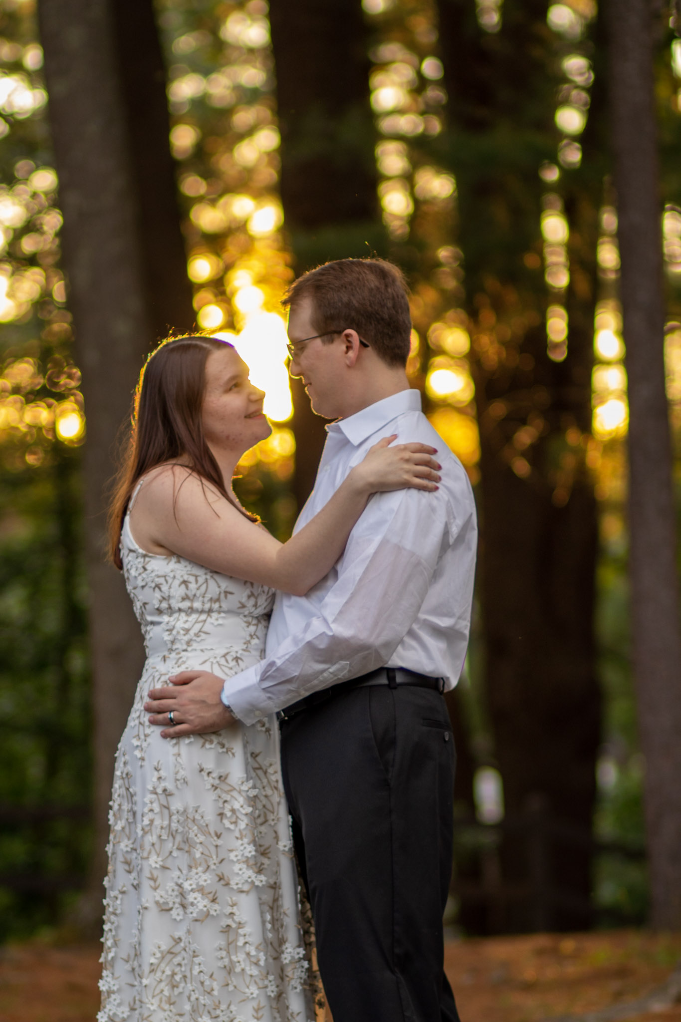 Couple session with warm natural light