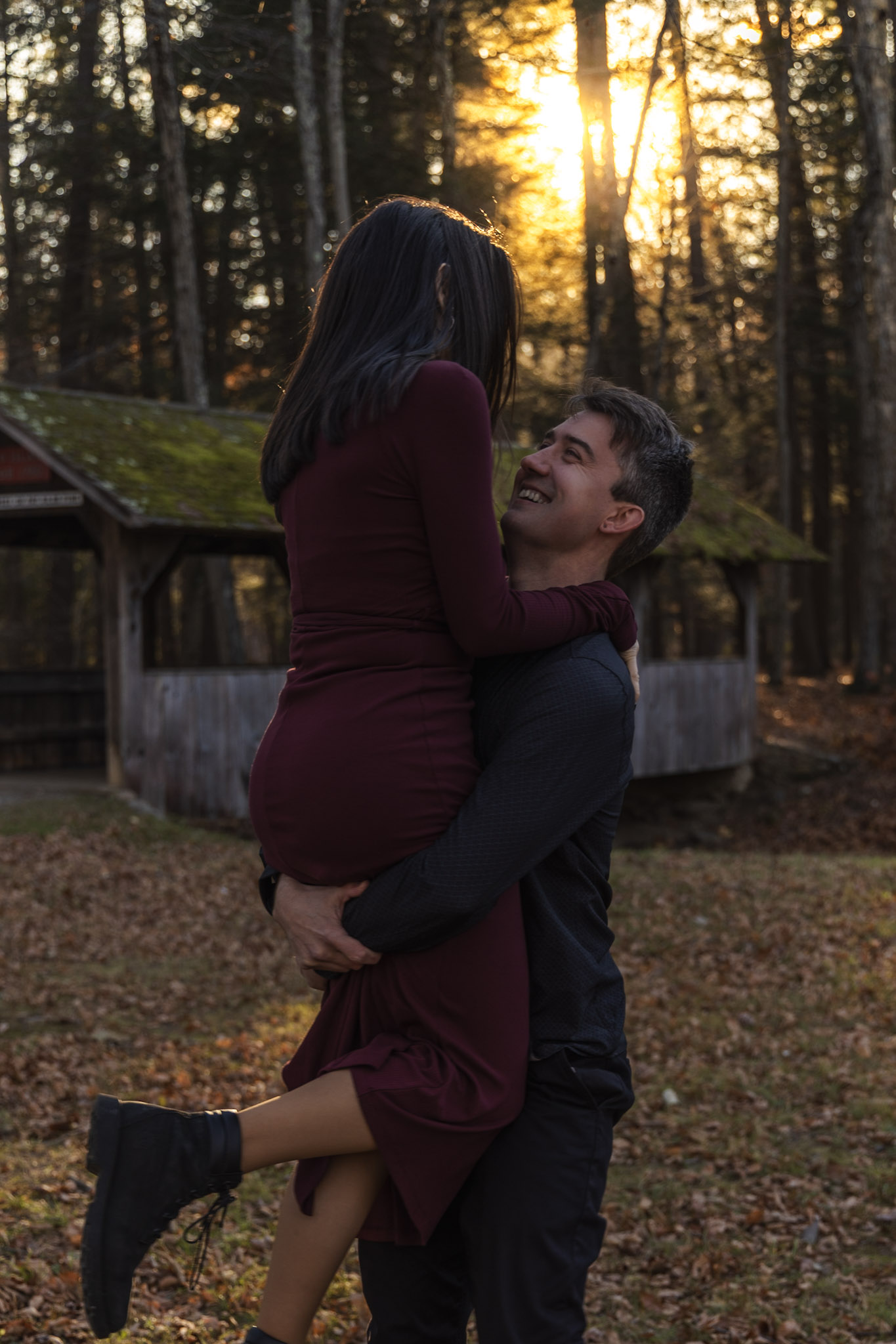 Couple session with warm natural light