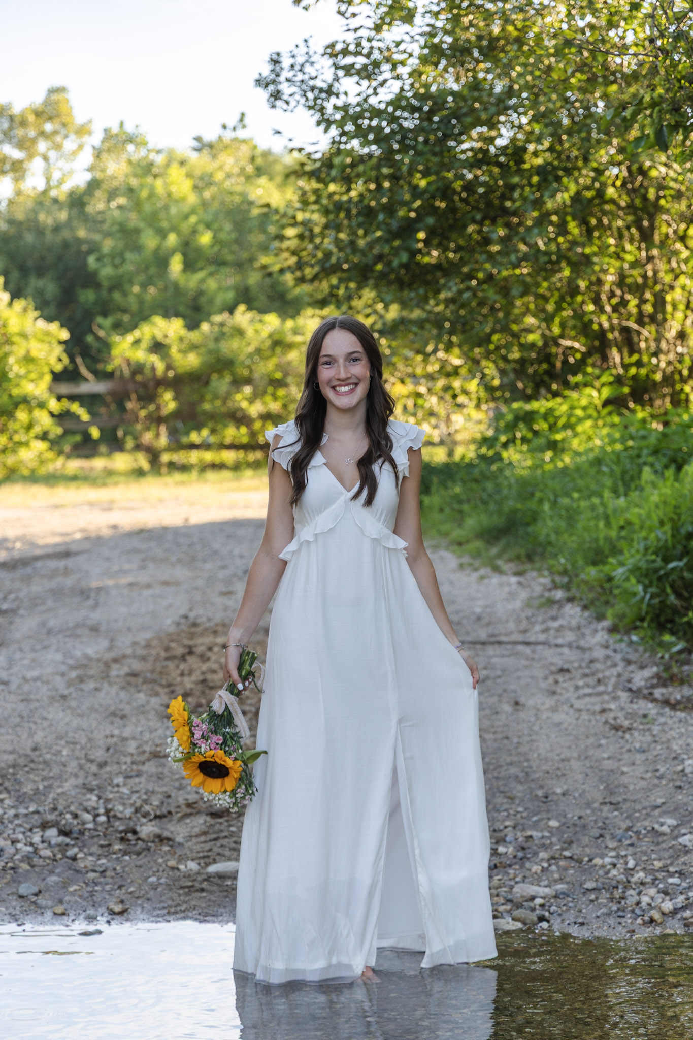 Senior portrait in a field